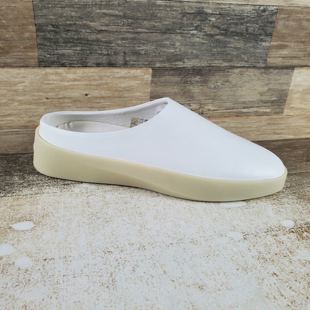 Wolf & Shepherd Cruise Mule Womens Shoes Sz 8 White Vanilla Calfskin Sneakers